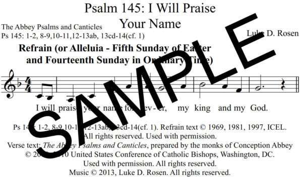 Psalm 145 I Will Praise Your Name Rosen Sample Assembly 1 png