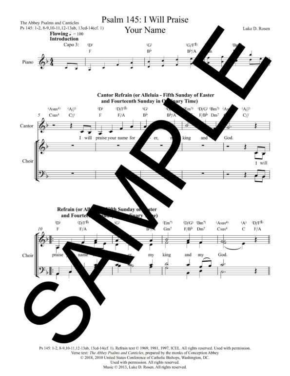 Psalm 145 I Will Praise Your Name Rosen Sample Complete PDF 2 png scaled