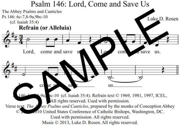 Psalm 146 Lord Come and Save Us Rosen Sample Assembly 1 png