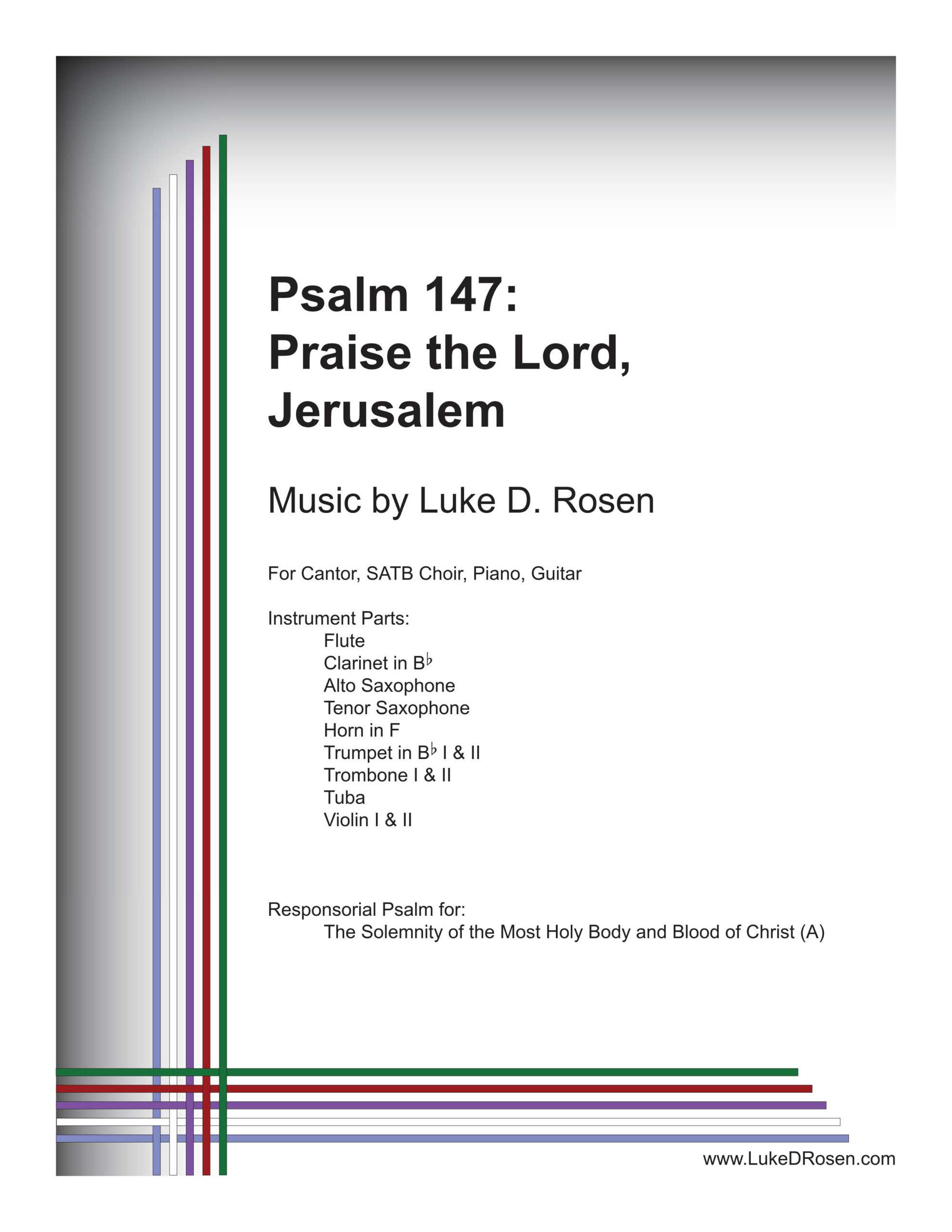 Psalm 147 – Praise the Lord, Jerusalem (Rosen)