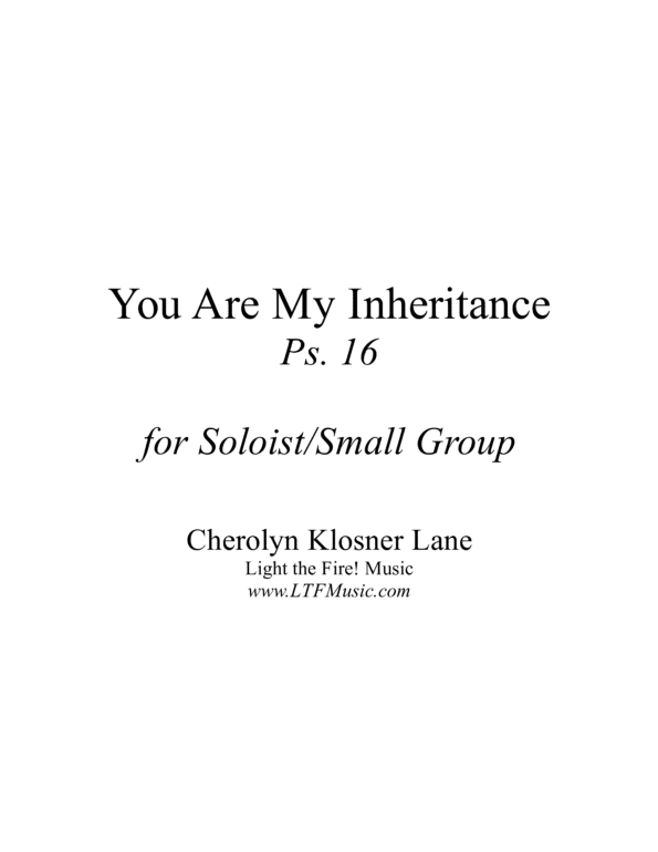 Psalm 16 You Are My Inheritance Klosner SmGrp CompletePDF 1 png