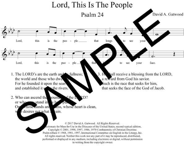 Sample Psalm 24 Lord This Is the People Gatwood Assembly1