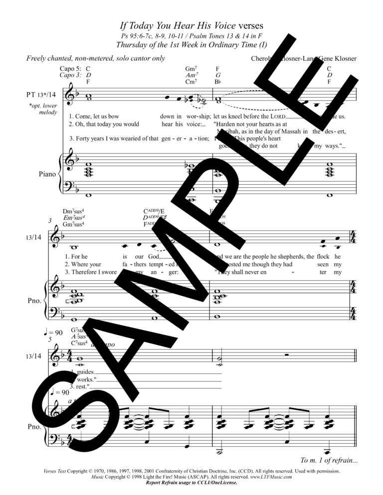 Sample_Psalm 95 - If Today You Hear His Voice (Klosner)-Complete PDF14