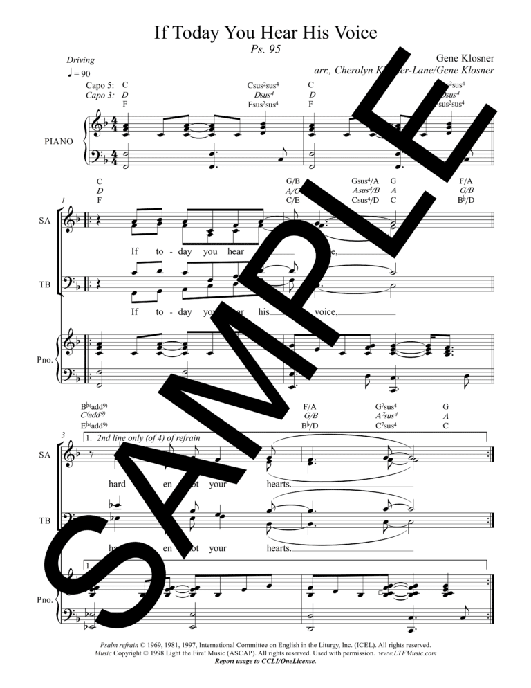 Sample_Psalm 95 - If Today You Hear His Voice (Klosner)-Complete PDF3