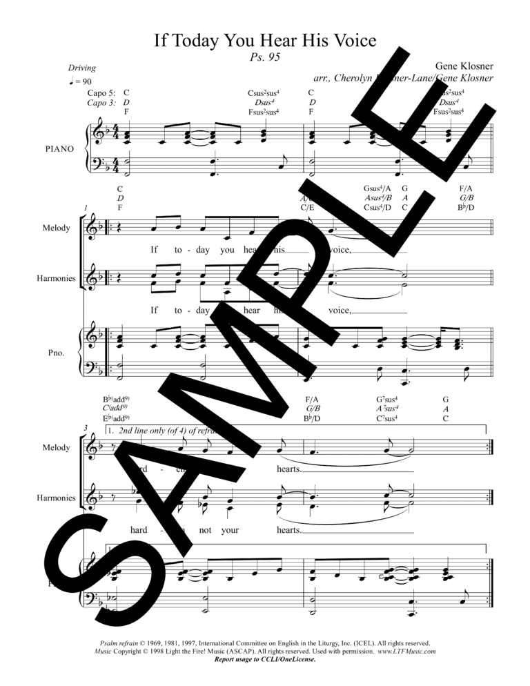 Sample_Psalm 95 - If Today You Hear His Voice (Klosner)-Small Group3