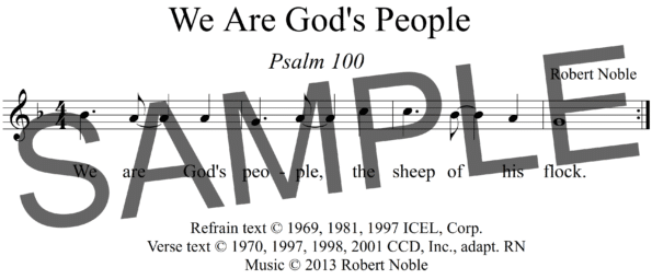 Sample Psalm 100 We Are Gods People Noble Assembly 51