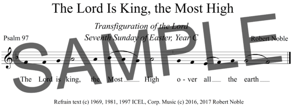 Sample Psalm 97 The Lord Is King the Most High Noble Assembly 41