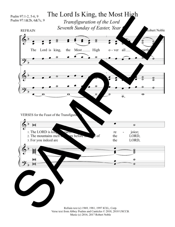 Sample Psalm 97 The Lord Is King the Most High Noble Octavo1