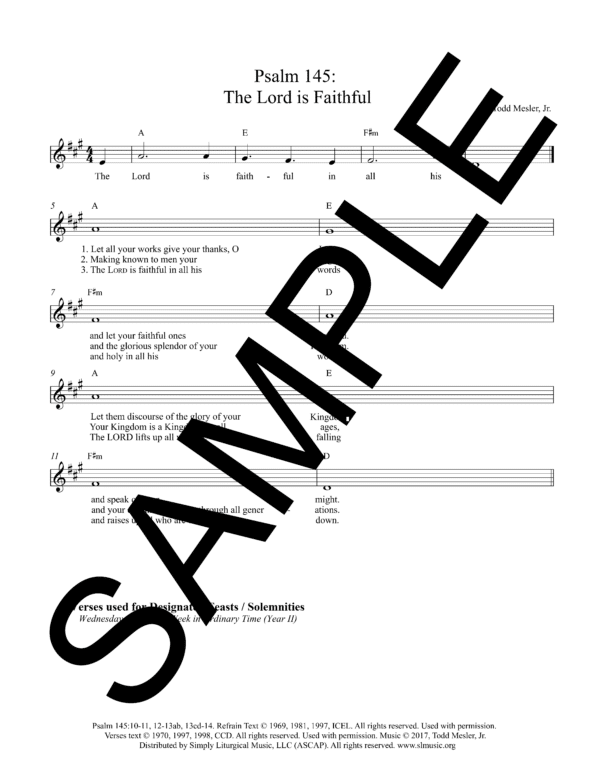 Sample Psalm 145 The Lord is Faithful Mesler Lead Sheet1 16