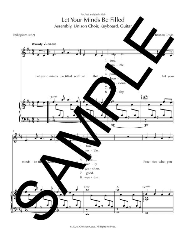 Sample Let Your Minds Be Filled Cosas Full score christian cosas1