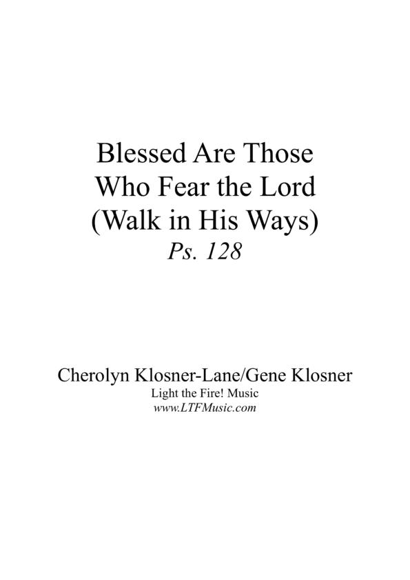 Sample Psalm 128 Blessed Are Those Klosner Complete PDF1