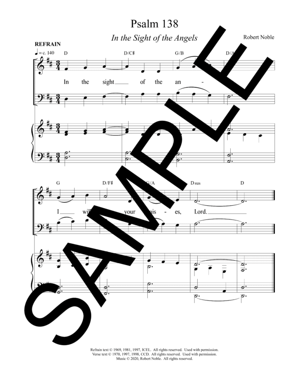 Sample Psalm 138 In the Sight of the Angels Noble Octavo1