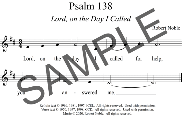 Sample Psalm 138 Lord on the Day I Called Noble Assembly1