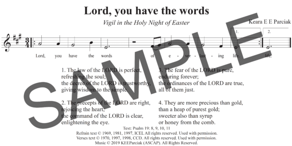 Sample Psalm 19 Lord You Have the Words Parciak Assembly1