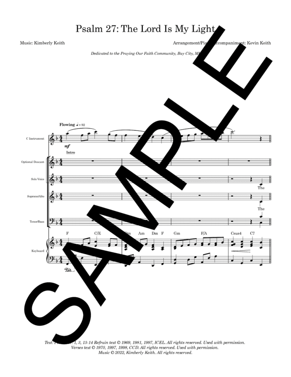 Sample Psalm 27 The Lord is my Light Keith Score1