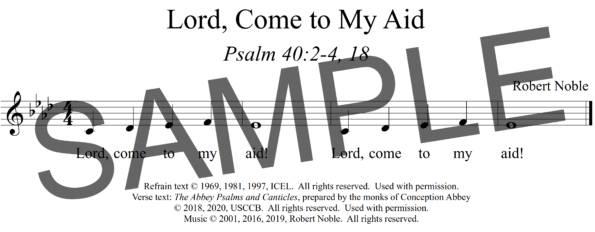 Sample Psalm 40 Lord Come to My Aid Noble Assembly1