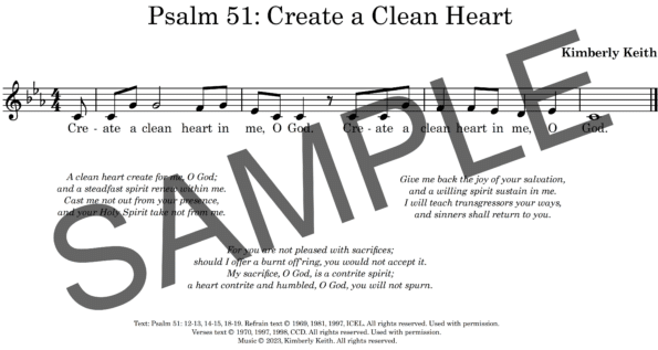 Sample Psalm 51 Create a Clean Heart Keith Congregation Kevin Keith1