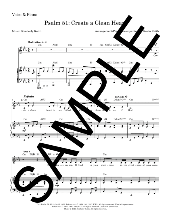 Sample Psalm 51 Create a Clean Heart Lenten Keith Voice Piano Kevin Keith1