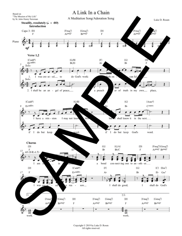 Sample A Link In a Chain Rosen Lead Sheet1