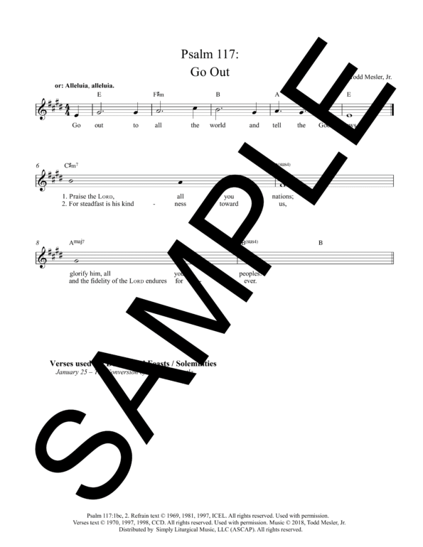 Sample Psalm 117 Go Out to All the World Mesler Lead Sheet1 1