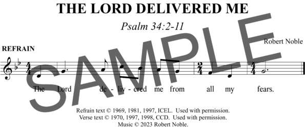 Sample Psalm 34 The Lord Delivered Me Noble Assembly1