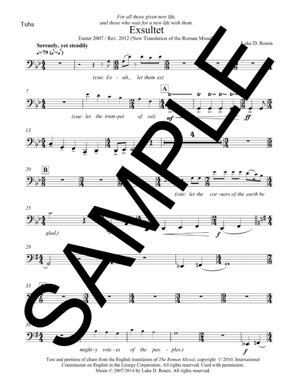 Sample Exsultet Rosen Instrument Parts 7