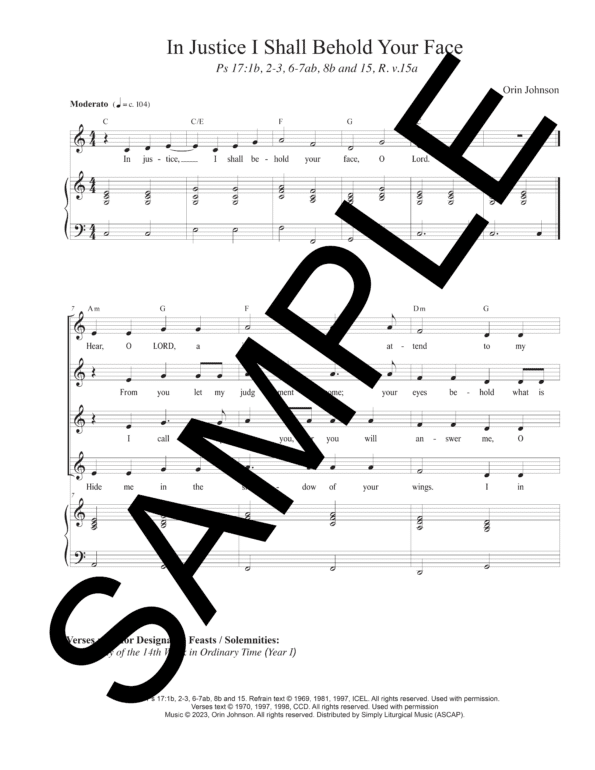 Sample Psalm 17 In Justice I Shall Behold Your Face Johnson Octavo1
