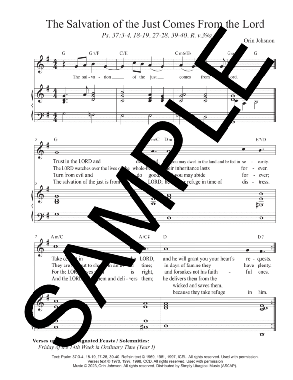 Sample Psalm 37 The Salvation of the Just Comes From the Lord Johnson Full Score1