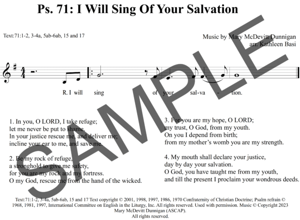 Sample Psalm 71 I Will Sing Of Your Salvation McDevitt Dunnigan Assembly1