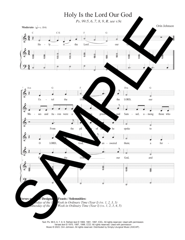 Sample Psalm 99 Holy Is the Lord Our God Johnson Full Score1