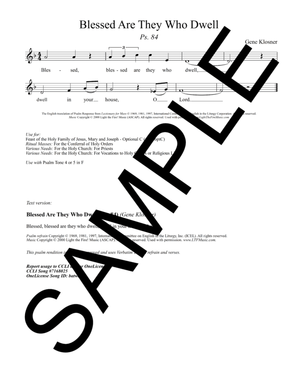 Sample Psalm 84 Blessed Are They Who Dwell Klosner Complete PDF 10