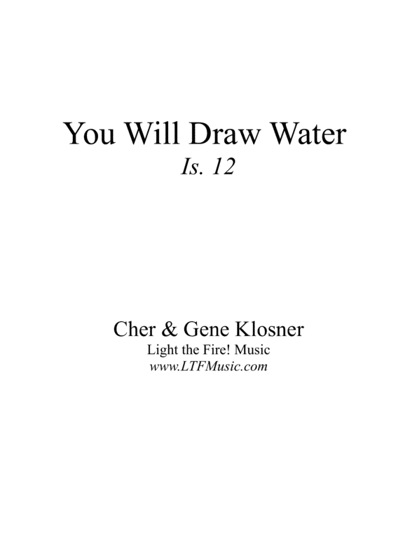 You Will Draw Water CompletePDF Gene Klosner 1