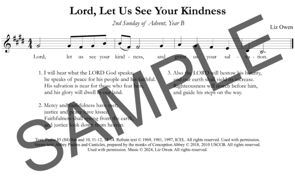 Sample Psalm 85 Lord Let Us See Your Kindness Owen Assembly1