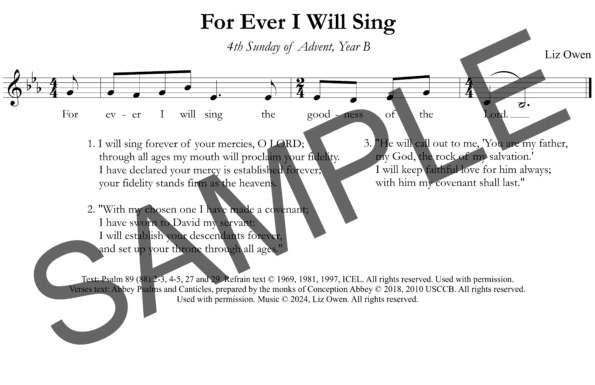 Sample Psalm 89 For Ever I Will Sing Owen Assembly1